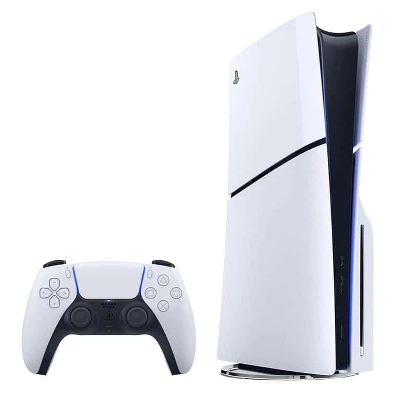 کنسول بازی سونی مدل PlayStation 5 Slim CFI-2116 نسخه دیسک‌خور ظرفیت 1 ترابایت از نمای ظاهری ویژه خرید اقساطی بازنشستگان تامین اجتماعی