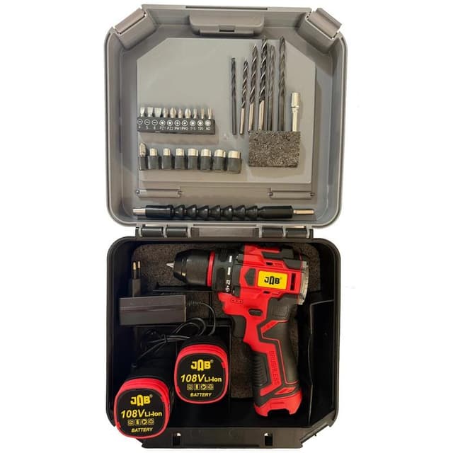 دریل پیچ گوشتی جاب مدل JB-108 Eco Plus مجموعه 40 عددی از نمای ظاهری ویژه خرید اقساطی بازنشستگان تامین اجتماعی