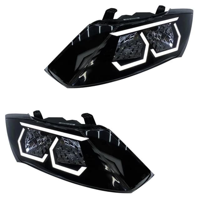 چراغ خودرو گروه پژوهش صنعت مدرن مدل M3-W مناسب برای ساینا و کوییک بسته دو عددی از نمای ظاهری ویژه خرید اقساطی بازنشستگان تامین اجتماعی